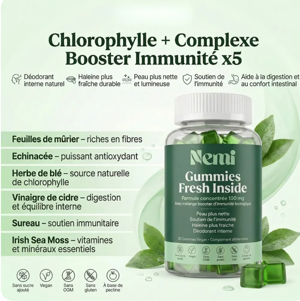 Gummies Anti-Odeur Déodorant Interne