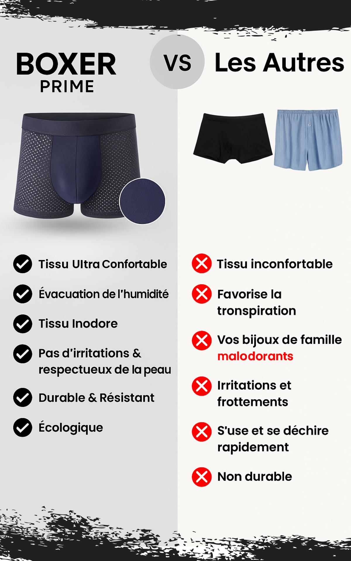 🔥 [OFFRE EXCLUSIVE] 4 Boxers en Fibre de Bambou pour le Prix de 3 Confort+
