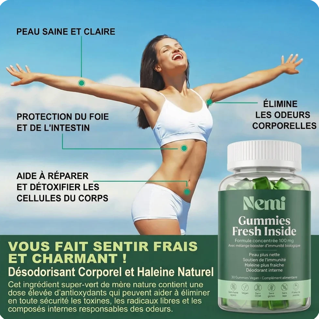 Gummies Anti-Odeur Déodorant Interne