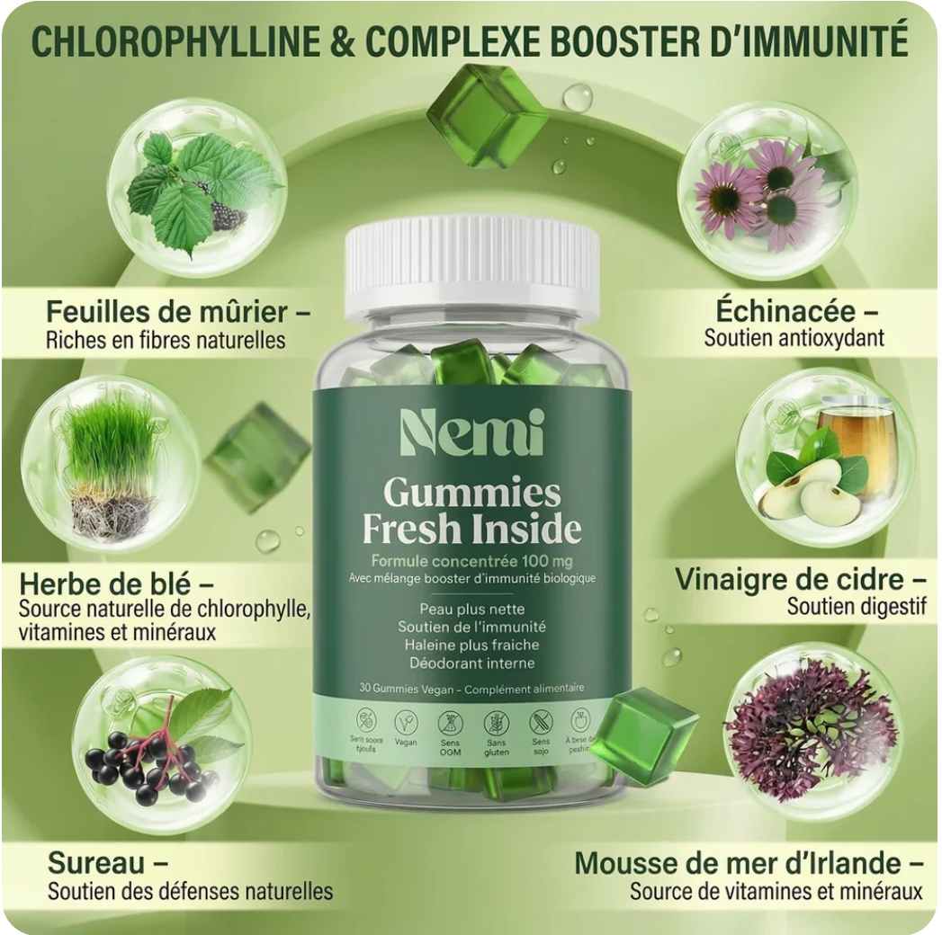 Gummies Anti-Odeur Déodorant Interne
