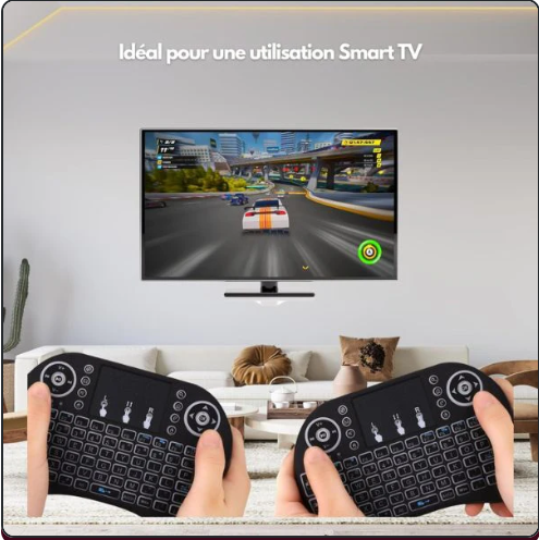 Mini clavier Sans Fil Compact avec Souris – Pour TV, PC, Android Box et Plus !