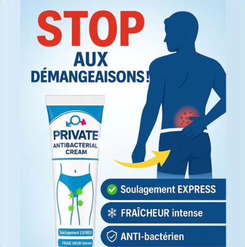 Crème anti-démangeaisons Antibactérienne élimine Les Odeurs à Base de Plantes (Satisfais ou Rembourser)