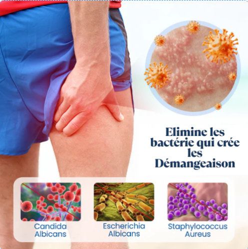 Crème anti-démangeaisons Antibactérienne élimine Les Odeurs à Base de Plantes (Satisfais ou Rembourser)