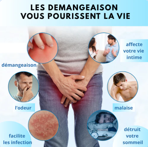 Crème anti-démangeaisons Antibactérienne élimine Les Odeurs à Base de Plantes (Satisfais ou Rembourser)