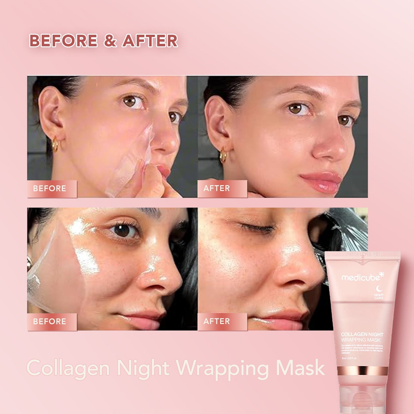 Masque nocturne réparateur au collagène revitalisant – Réveillez-vous avec une peau plus ferme & éclatante