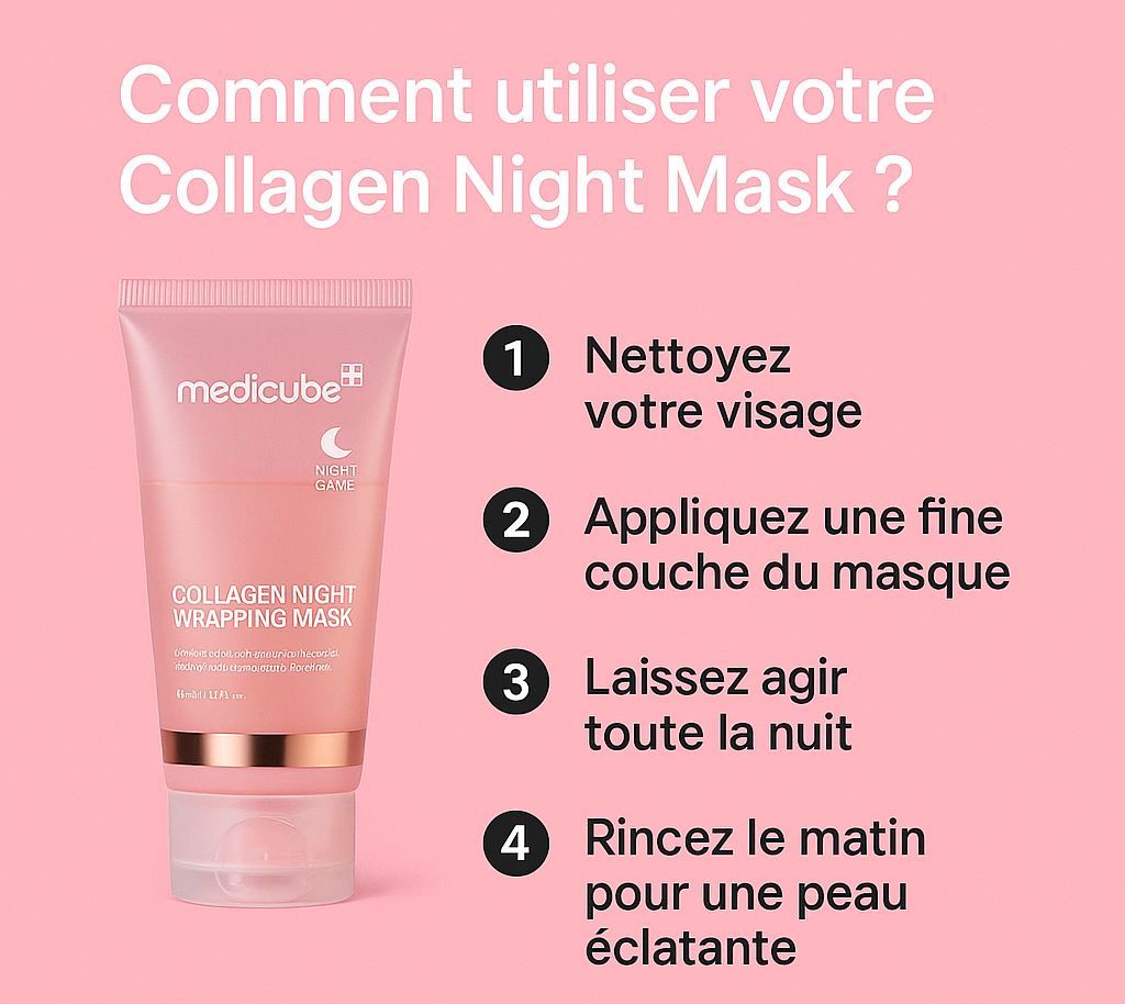 Masque nocturne réparateur au collagène revitalisant – Réveillez-vous avec une peau plus ferme & éclatante